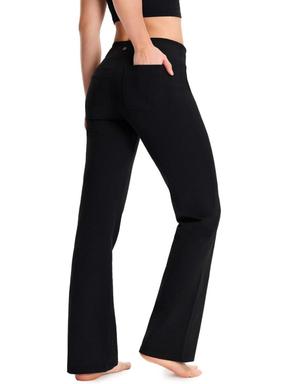 Bootcut Yoga Pants for Women with Back Pockets, 27"-37" Inseams, Activewear